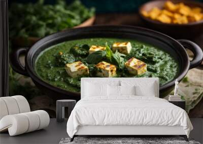 vegetable soup with vegetables (Palak Paneer) Wall mural