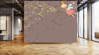 sweet fairy and stars Wall mural