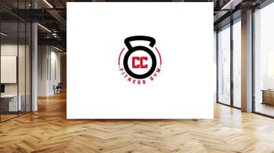 Letter CC Logo, Gym CC, fitness cc logo icon design Wall mural