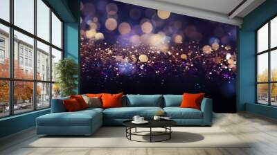 Beautiful abstract light background with glitter - Generative AI Wall mural