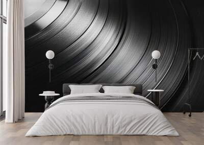 abstract musical background with vinyl disc texture .generative ai Wall mural