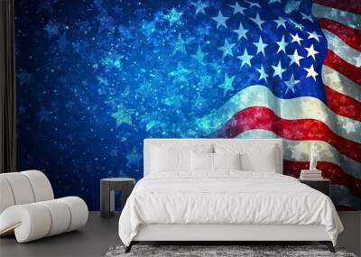 Happy Veterans Day United States of America background vector illustration .generative ai Wall mural