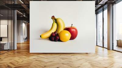 simple still life photo of fruit on white backgroun, generative ai Wall mural