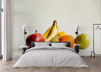 simple still life photo of fruit on white backgroun --style raw, generative ai Wall mural