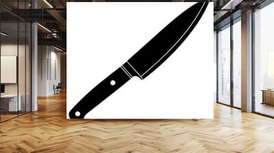 knife vector silhouette on white background Wall mural