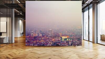 Panoramic view of Ankara city 4K. Ankara is the capital city of Turkey  Wall mural