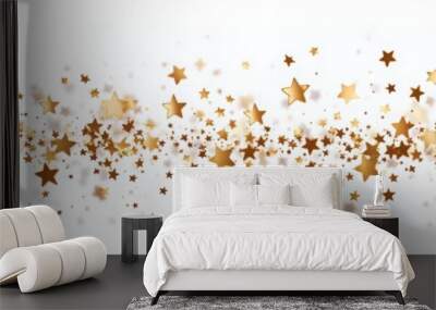 seamless confetti stars background for christmas time Wall mural