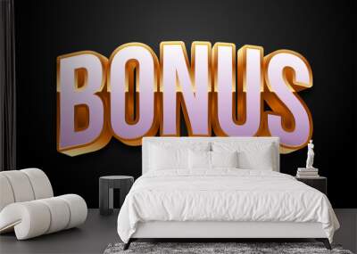 Bonus 3D Golden editable text style effect Wall mural