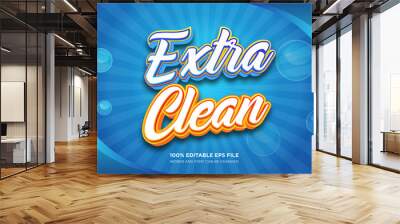 Clean laundry editable text style effect Wall mural