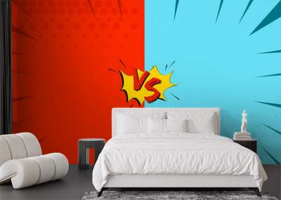 Comic book versus template background Wall mural