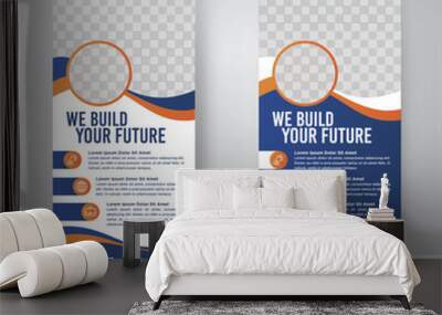 Corporate rollup or X banner design template Wall mural