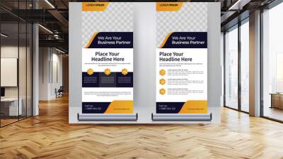 Corporate rollup or X banner design template	 Wall mural