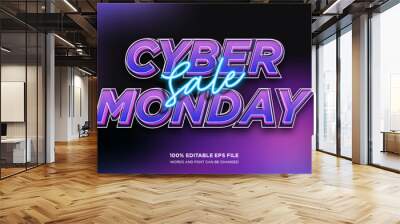 Cyber Monday Sale editable text style effect	
 Wall mural