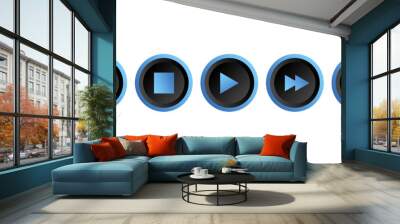 graphic 3d icon design of music button, simple and clean. Wall mural