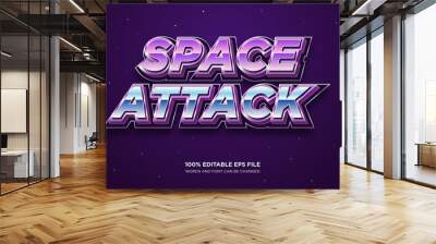 Space Attack editable text style effect	 Wall mural