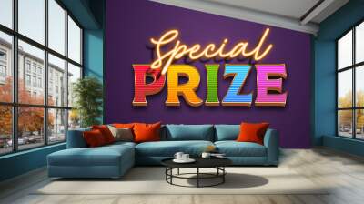 Special Prize 3D editable text style effect	 Wall mural