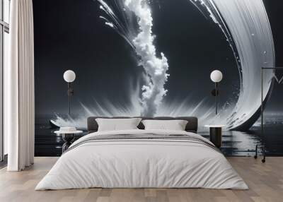 Abstract aesthetic wave background Wall mural