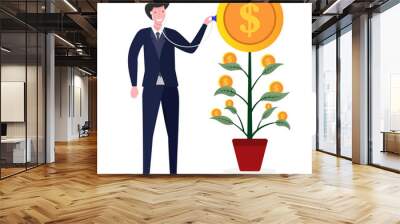 Financial Check-Up. Business Concept Illustration Wall mural