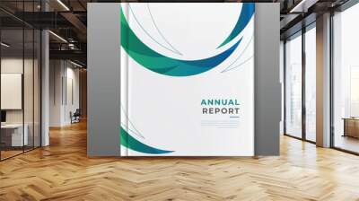 business modern  annual report cover template design Wall mural