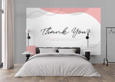 thank you card tempalte design Wall mural