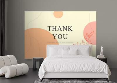 thank you card template abstract background Wall mural