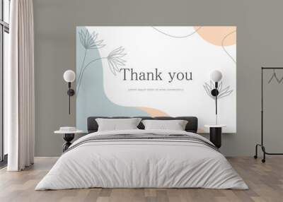 thank you card template abstract background Wall mural