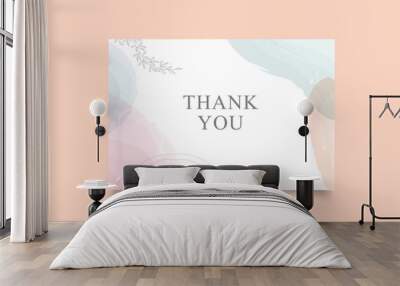 thank you card template design Wall mural