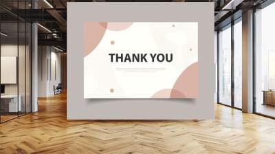 thank you card template design Wall mural