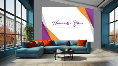 thank you card template design Wall mural