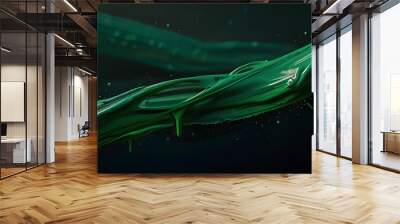 abstract green paint Generative AI Wall mural