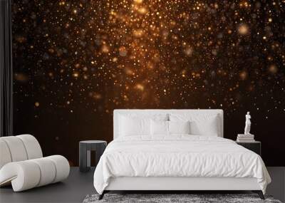 brown sparkle bright glitter background overlay Generative AI Wall mural