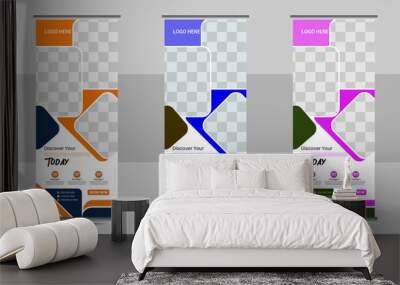 Travel Business agency Roll Up Banner and Template, Holiday x-stand Banner Wall mural