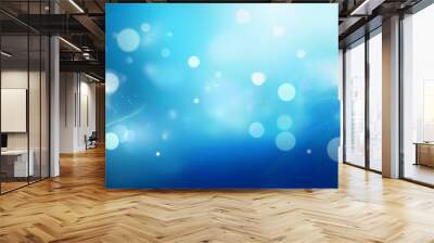 abstract blue background with bokeh Wall mural