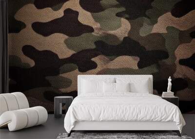 Camouflage fabric background Wall mural