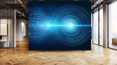 Digital technology and science background. Wall mural