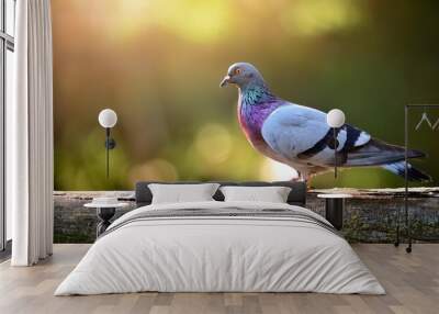 lifestyle photography of pigeon Wall mural