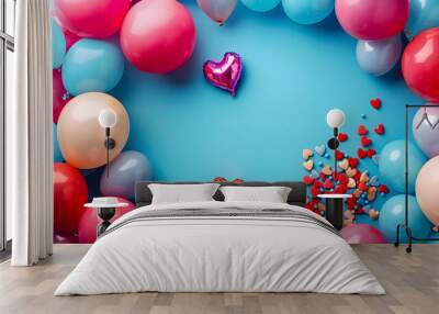 vallentines day special heart shape love stock image. Wall mural