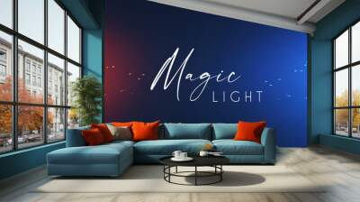 Morion versus light effect. Shining magic background. Transparent refraction elements Wall mural