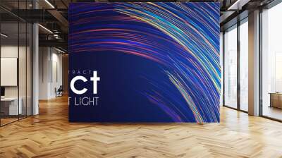 Motion Backgound. Magic color amd light effect design template. Shining depth space. Wall mural