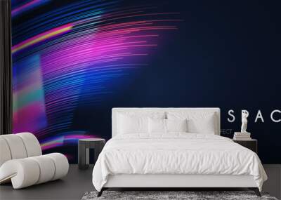 Motion light effect. Shining magic background and liquid speed light Wall mural