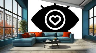 in love glyph icon Wall mural