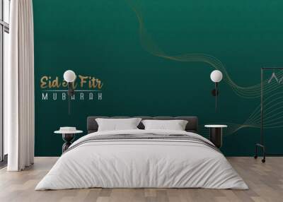 premium luxury eid al fitr design vector, banner, wallpaper, greeting background on social media and print media Wall mural