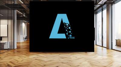 modern Initial letter A logo vector, technology logo Wall mural