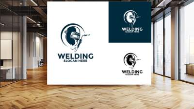 welding logo vector illustration, welding tool logo template Wall mural