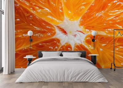 close-up of fresh  orange texture Wall mural