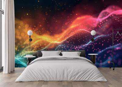 Colourful abstract futuristic background. Wall mural