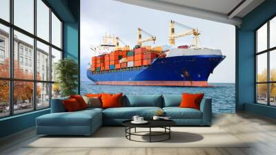 cargo container ship Wall mural