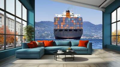 cargo container ship Wall mural