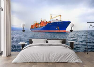 commercial container ship Wall mural