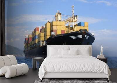 container ship Wall mural